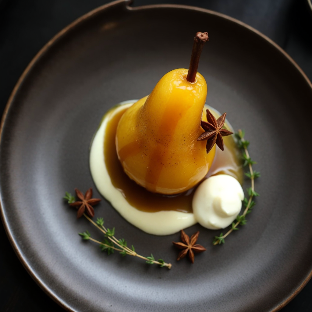 Ginger-Spiced Poached Pears