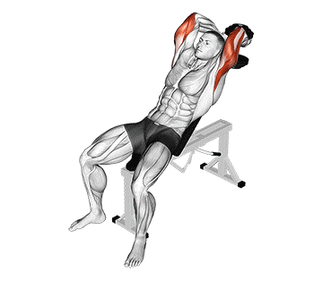 Incline Dumbbell Tricep Extensions