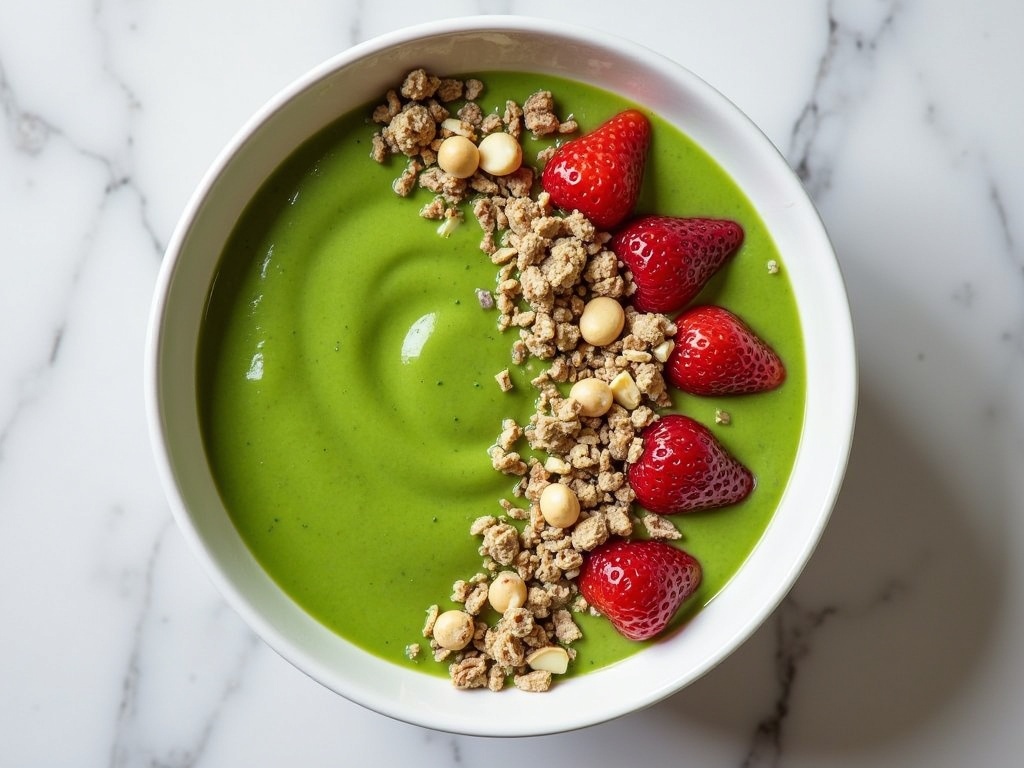 Smoothie Bowl with Spirulina and Nuts